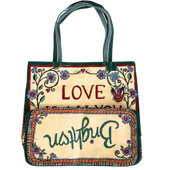 Brighton Bella Tile Tote Bag ‘Believe In Love’ NWT - Picture 12 of 13